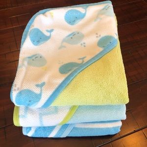 Set of 3 Infant Hoodie Bath Towels